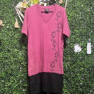 Vintage 90’s VTG Signal Sport V-Neck T-Shirt Turtle Hawaiian Honu Design Dress M